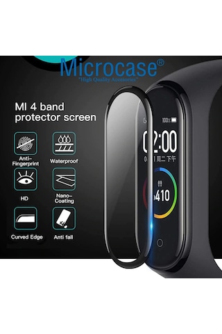 Microcase Xiaomi Mi Band 5 Tam Kaplayan Kavisli 3D Ekran Koruyucu