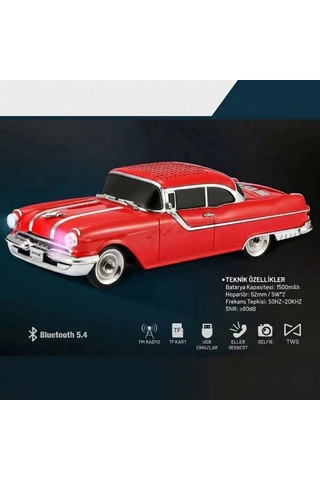 Özel Üretim Retro Müzik Hediyelik Eşya Pontiac Klasik Araba Tasarımlı Bluetooth Hoparlör