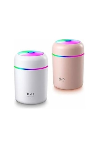 300 Ml Mini Usb Hava Nemlendirici Ve Buhar Makinesi - Led Işıklı Taşınabilir Koku Giderici Masaüstü Difüzör, Ev, Ofis Ve Araç İçi Nemlendirici Karışık Renk: Beyaz, Pembe Veya Siyah Çok Renkli
