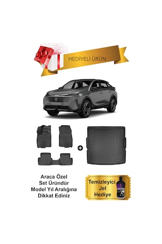 Peugeot 3008 Hybrid 2024-2025 Araca Özel 4d Havuzlu Paspas Ve Bagaj Havuzu Set Hediyeli