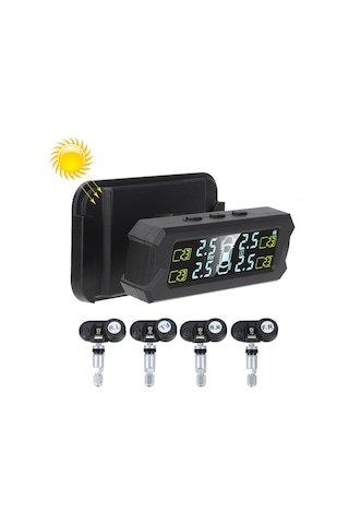 Sones Araba Yüksek Hassasiyetli Solar Şarj Lastik Basıncı İzleme Sistemi Tpms, Dahili Ses Sensörü