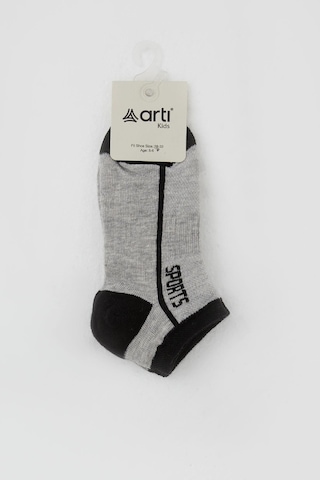 Arti Artı Erkek Çocuk Patik Çorap Sports Yazı Baskılı 1-14 Yaş, Gri Melanj
