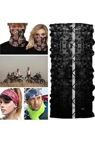 Narr Reflektörlü Bandana-Karanlıkta Parlayan Black Prism