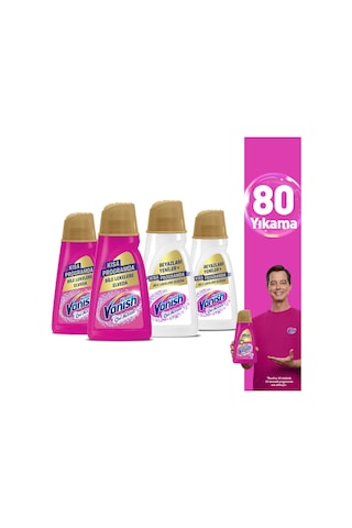 Vanish Oxi Action Deterjan Güçlendirici ve Leke Çıkarıcı Sıvı Renkliler 1 L x 2 + Beyaz 1 L x 2