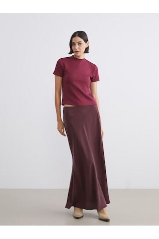 Lcw Vision Bordo Soft Touch Kadın Tişört
