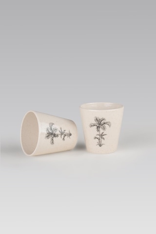 Kütahya Porselen Palmiye 2 Parça Mug Bardak 80794 Çok Renkli