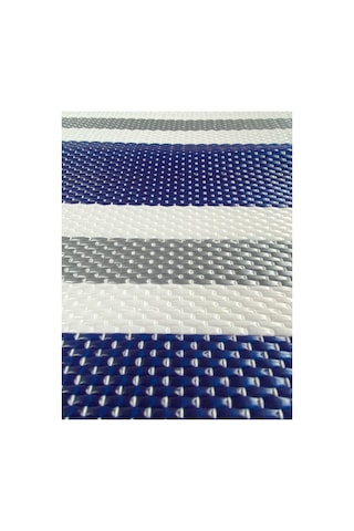 Katlanabilir Plaj Hasırı Piknik Plaj Park Bahçe Teras 70x180 Dış Mekan Halı Kilim Paspas-732 Mavi