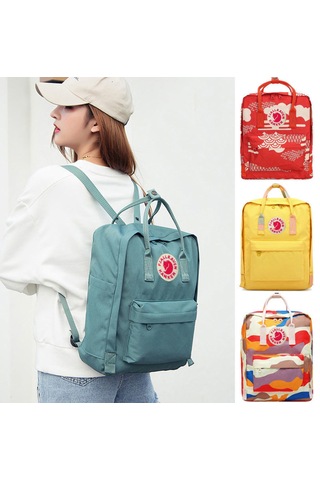 Dofolink Unisex Günlük Sırt Çantası Mavi 16l Vinyl Nylon Kaplama Fermuar Kapatma 1 Kayar + 1 Dış Cep Çok Renkli