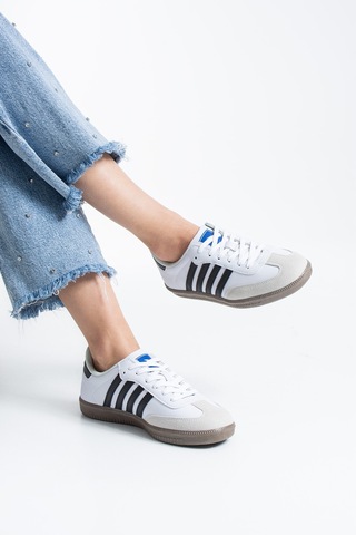 Polomia Comfort Retrox Kadın Retro Vintage Tasarım Stil Sneaker Günlük Yürüyüş Ve Okul Ayakkabı Sneaker Beyaz-siyah