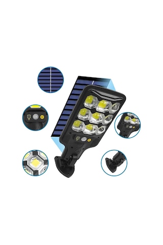 Xtechnx Cihan144718 Powermaster Hs-8037b Solar 9 Cob Ledli Hareket Sensörlü Sokak Lambası