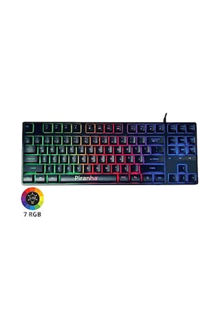 2350 Rgb Oyuncu Klavyesi Usb Bağlantılı Ambiyans Işıklı Türkçe Q Klavye 500 Hz Gaming Keyboard