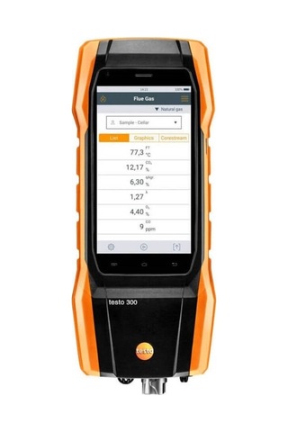 Testo 300 Baca Gaz Analiz Cihazı Akıllı Dokunmatik Ekran