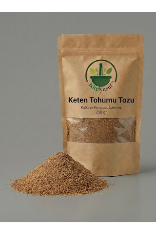 İxirciyusuf Keten Tohumu Tozu Öğütülmüş Keten Tohumu Flaxseed Powder Ground Flaxseed Linum Usitatissimum Doğal 250 G