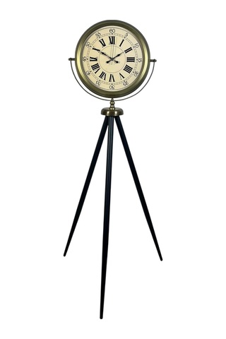 Antik Görünümlü Eskitme Tripod Ayaklı Saat Diğer