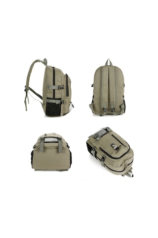 Aubyhe Erkekler İçin Kanvas Sırt Çantası - Büyük Kapasiteli, Okul/seyahat/uygun, Telefon-tablet-su Böceği Saklama, Siyah Siyah