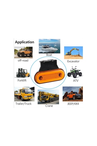 Side Marker Kasa Lambası - Beyaz 24v 3w Çakarlı Adet / Laam446-1