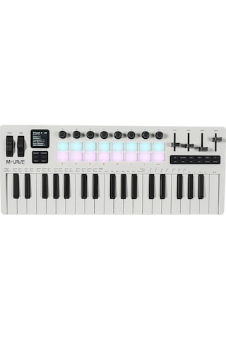 M-vave Smk 37 Pro Midi Klavye Beyaz
