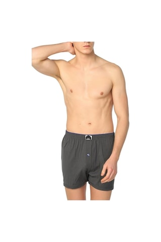 Gümüş Iç Giyim Düğmeli Erkek Pamuklu Boxer Külot Iç Çamaşırı