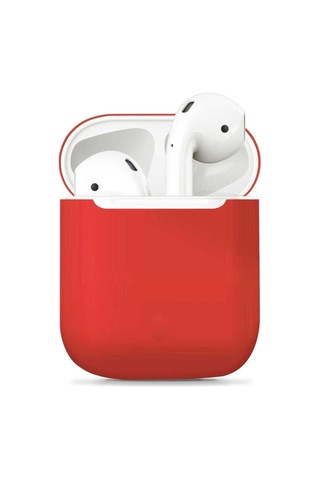 Apple AirPods Uyumlu Kılıf Zore Airbag 13 Silikon Kırmızı