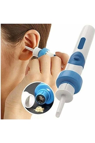Yetişkinler Ve Çocuklar İçin Elektrikli Kulak Temizleme Çubuğu, Emişli Otomatik Kulak Kiri Temizleyici, Pil Dahil