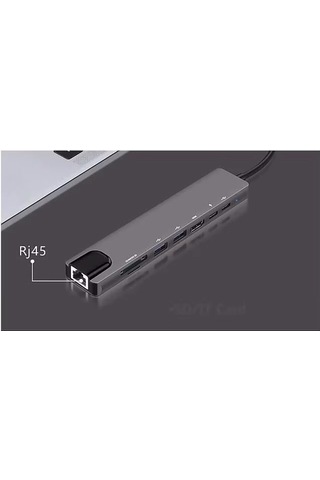 Macbook Ve Laptop Uyumlu Çok Fonksiyonlu Usb-c Dönüştürücü - Alüminyum Gövdeli Hub