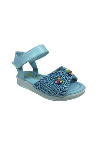 Ortopedikal 1506 (Plm) Kız Çocuk Sandalet Ayakkabı Dantelli Triko (539772405) Mavi