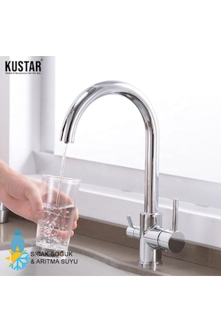 Kuğu Model Arıtma Çıkışlı Mutfak Eviye Bataryası