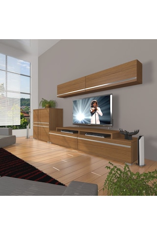Decoraktiv Ekoflex 6y Mdf Tv Ünitesi Tv Sehpası Ceviz