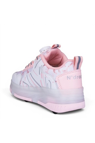 Awm Ndrops Ortopedik Çocuk Işıklı Tekerlekli Sneaker Pudra