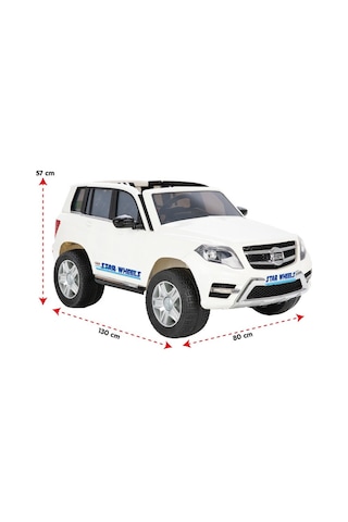 Pilsan Star Wheels Akülü Araba 12V Uzaktan Kumandalı Beyaz 05 200 Beyaz