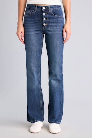 Defacto Mıa Düğmeli Flare Fit Normal Bel Jean Pantolon I4311ax26wnnm34 Mavi-nm34