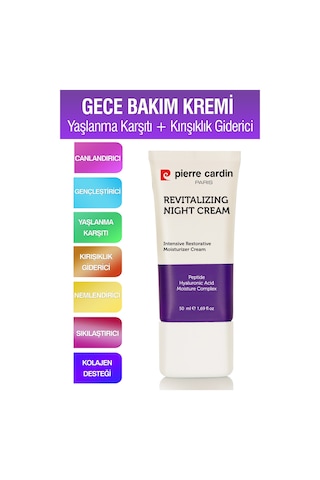 Pierre Cardin ve Nemlendiricili Yoğun Gece Bakım Kremi 50 ML