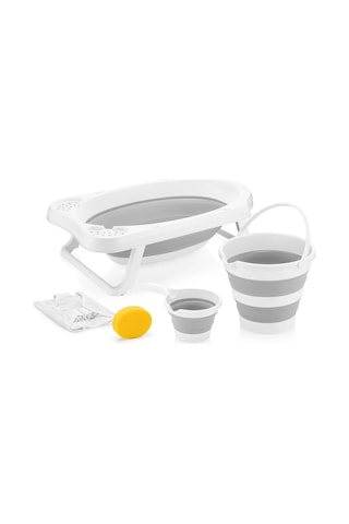 Bm Care 5'li Katlanabilir Banyo Küvet Seti Gri