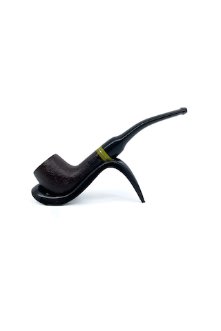 Dapper Bent Billiard Briar Gül Kökü 9 Mm Filtreli El Yapımı Pipo - 3068