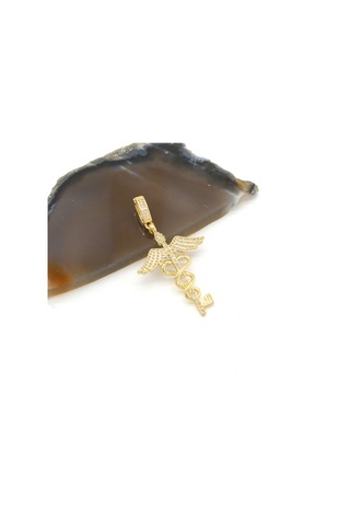 Ajda Charm Çelik Altın Kaplama Kadın Taşlı Melek Model-chr-127 Gold