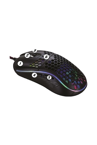 Lunatic Sparrow 6400 Dpi Rgb Ledli Makrolu Oyuncu Mouse