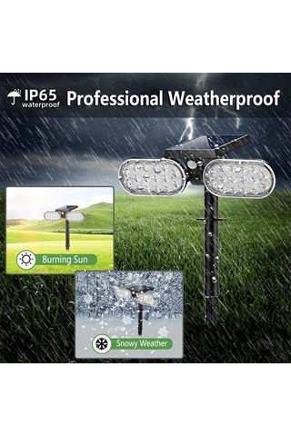 Güneş Çift Kafa Işık Dış Mekan Su Geçirmez Led'ler L5423w