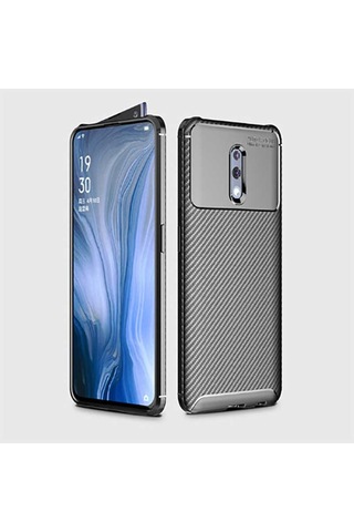 Oppo Reno Kılıf Zore Negro Silikon Kapak Kahverengi