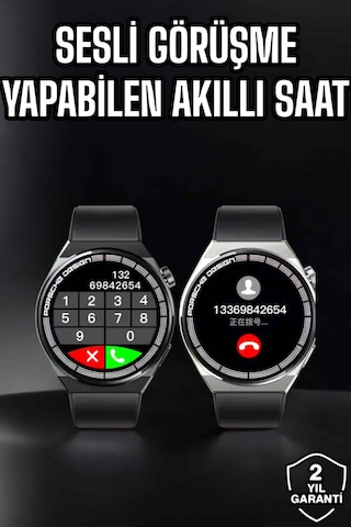 Akıllı Saat Nabız Sensörlü Bildirim Görebilen Spor Modları Gps Takibi