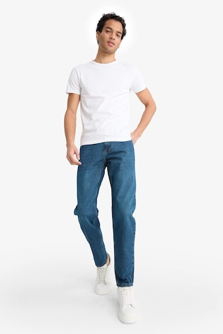 Defacto Slim Tapered Fit Dar Kalıp Normal Bel Daralan Paça Jean Pantolon G1307ax25aunm34 Mavi