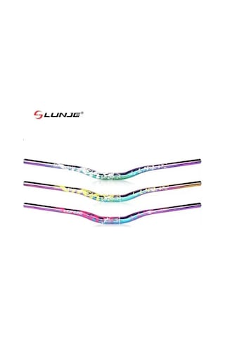Lunje Alüminyum 31.8 780 Mm Riser Mtb Gidon Bisiklet Gidonu Bukalemun Pembe Çok Renkli