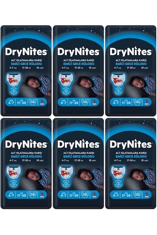 Huggies Drynites Erkek Emici Gece Külodu 4 7 Yaş 60 Adet