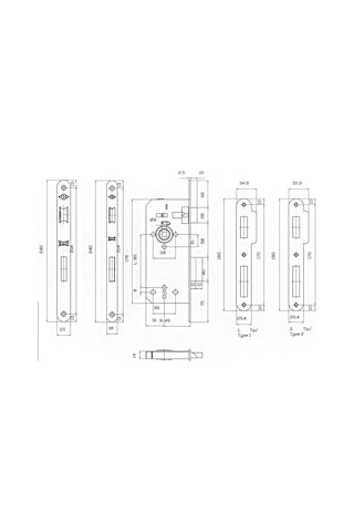 Kale 141R İç Kapı Gömme Kilidi Nikel Oval 45 mm