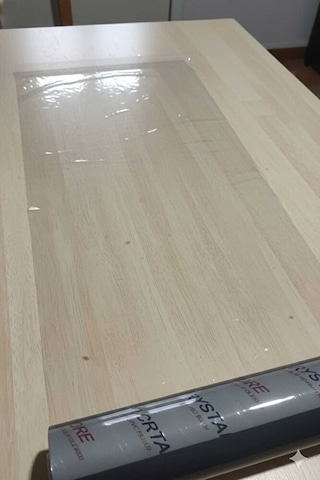 Şeffaf Pvc Masa Örtüsü Kaymaz Su Geçirmez Masa Koruyucu 1.4 Milim Beyaz