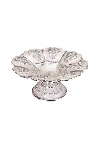 1/2 Harika Pasta Standı Tabanlı Servis Kabartma Kalıbı Gümüş 18 Cm 1 Set Diğer