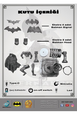 Batman Bat Signal Işıklı -408