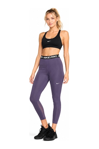 Nike Dri Fit Pro 365 Womens Tight File Detaylı Yüksek Bel Kadın Antreman Taytı Mor