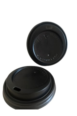 12 oz Siyah Beyaz Kapaklı Latte  Frappe Kahve Karton Bardak 100