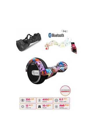 Citymate Hoverboard 6.5 inch Elektrikli Kaykay Scooter Bluetooth Hoparlörlü Çanta Hediye D16