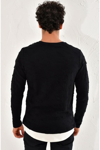 Efor Atr 011 Slim Fit Siyah Spor Triko Siyah